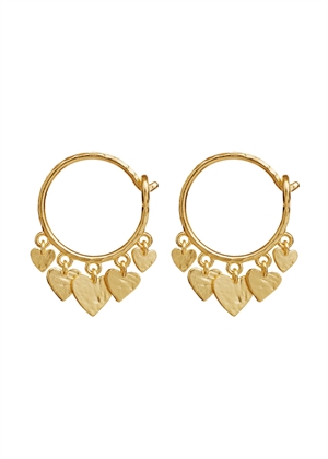 Zusa earrings Forgyldt Maanesten 